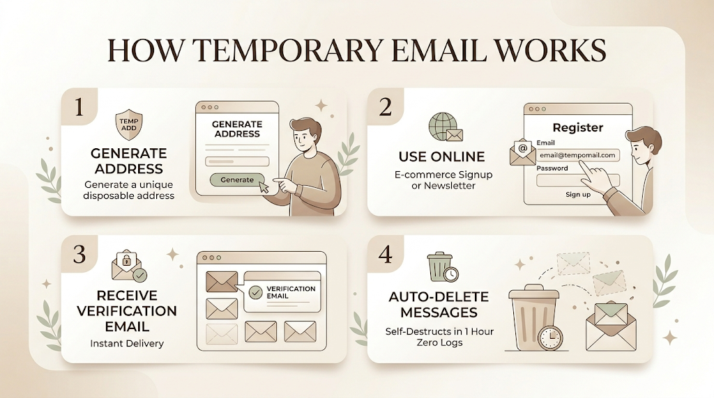 Four steps to use a 24-hour temporary email